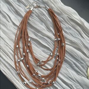 Chic Multi-Strand Necklace with Silver Accents